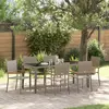 vidaXL Ensemble de salle à manger pour jardin 7 pcs Gris polyrotin