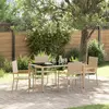 vidaXL Ensemble de Salle à Manger de Jardin 5 Pièces Beige Rattan