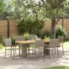 vidaXL Ensemble de salle à manger pour jardin 7 pcs Gris polyrotin
