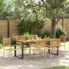 vidaXL Ensemble de salle à manger pour jardin 7 pcs Beige et Marron