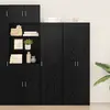 vidaXL Vidaxl Buffet En Chêne Noir 50x42.5x185 Cm En Bois Reconstitué