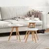vidaXL Table basse 3 pcs Marron Bois de noyer massif