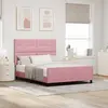 vidaXL Cadre de lit en velours rose 140x190 cm