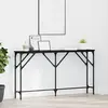 vidaXL Vidaxl Table Console Chêne Noir 140x23x75 Cm Bois D'ingénierie