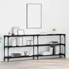 vidaXL Vidaxl Table Console Chêne Noir 200x29x75 Cm Bois D'ingénierie