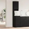 vidaXL Buffet de cuisine avec tiroir Chêne noir 32 x 50 x 180 cm