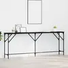 vidaXL Vidaxl Table Console Chêne Noir 200x29x75 Cm Bois D'ingénierie