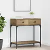 vidaXL Table console avec tiroir chêne artisanal 75 x 34,5 x 75 cm