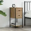 vidaXL Cabinet de chevet avec tiroir chêne artisanal 32 x 42 x 70 cm