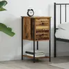 vidaXL Cabinet de chevet avec tiroir Bois ancien 32 x 42 x 70 cm