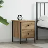 vidaXL Cabinet de Chevet avec tiroir chêne artisanal 40 x 42 x 50 cm