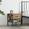 vidaXL Table de chevet avec tiroir chêne artisanal 40 x 42 x 45 cm