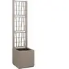 vidaXL Jardinière Vidaxl Avec Treillis Marron Clair 36x36x140 Cm En Pp