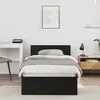 vidaXL Vidaxl Cadre De Lit Noir Avec Tête De Lit, 75x190 Cm