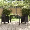 vidaXL Chaises De Jardin Vidaxl 2 Pcs Marron Poly Rattan