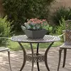 vidaXL Cache-pot de jardin Noir 35 x 35 x 15 cm Acier laminé à froid