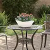 vidaXL Cache-pot de jardin 5 pcs Blanc 35 x 35 x 15 cm
