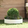 vidaXL Pot en métal blanc Blanc Métal Moyen Durable