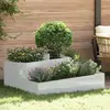 vidaXL Cache-pot de jardin Argent 100 x 100 x 50 cm Acier galvanisé