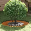 vidaXL adapté pour anneau d'arbre plat Marron Ø40 / 70 cm Acier patiné