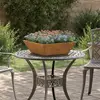 vidaXL Cache-pot de jardin 5 pcs Rouillé 50 x 50 x 15 cm