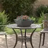 vidaXL Pot en Métal Noir Métal 40 x 40 x 15 cm Jardinières