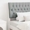 vidaXL Tête de lit capitonnée Gris clair 90 cm Pin massif
