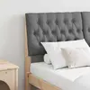 vidaXL Tête de lit capitonnée Gris foncé 160 cm Pin massif