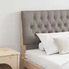 vidaXL Tête de lit capitonnée Taupe 200 cm Pin massif
