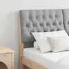 vidaXL Tête de lit capitonnée Gris clair 140 cm Pin massif