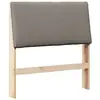 vidaXL Vidaxl Tête De Lit Capitonnée Taupe 90 Cm Pin Massif