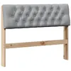 vidaXL Vidaxl Tête De Lit Capitonnée Gris Clair 100 Cm Pin Massif