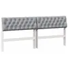 vidaXL Vidaxl Tête De Lit Capitonnée Gris Clair 180 Cm Pin Massif