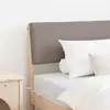 vidaXL Tête de lit capitonnée Taupe 100 cm Pin massif