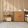 vidaXL Ensemble de rangement cuisine 2 pcs Rouillé 150 x 50 x 92 cm