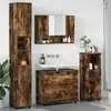 vidaXL Ensemble de mobilier de salle de bain 4 pcs Chêne fumé