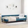 vidaXL Cadre de lit d'angle Bleu 90 x 200 cm Velours et bois stratifié