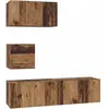 vidaXL Ensemble de Meuble TV Autre 4 pcs Bois ancien 60 x 30 x 30 cm