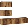vidaXL Vidaxl Ensemble Meuble Tv 4 Pcs Bois Ancien 80 X 30 X 30 Cm