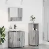 vidaXL Vidaxl Ensemble De Mobilier De Salle De Bain 3 Pcs Sonoma Gris