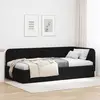 vidaXL Cadre de lit d'angle avec tête de lit Noir 90 x 190 cm tissu