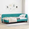 vidaXL Cadre de lit d'angle Turquoise 90 x 190 cm Velours