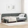 vidaXL Cadre de lit d'angle Gris foncé 90 x 200 cm tissu