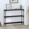 vidaXL Table console Chêne noir 100 x 22.5 x 75 cm Bois d'ingénierie