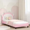 vidaXL Children's Bed Frame with Headboard Rose 90 x 190 cm PU