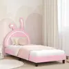 vidaXL Children's Bed Frame with Headboard Rose 80 x 200 cm PU