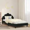 vidaXL Children's Bed Frame with Headboard Noir 90 x 200 cm Velours