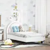 vidaXL Cadre de lit pour tout-petit avec tête de lit Blanc 70 x 140 cm