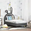 vidaXL Cadre de lit pour tout-petit avec tête de lit Gris clair
