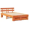 vidaXL Vidaxl Cadre De Lit Marron Cire 140 X 190 Cm Bois De Pin Massif